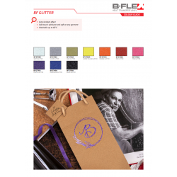 G770 Purpurová Glitter nažehľovací fólia / B-flex