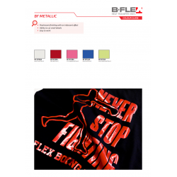 BFM700 Metalická biela FLEX nažehľovací fólia / B-FLEX