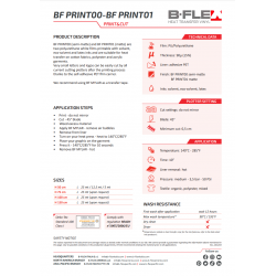 BF PRINT01 Biela matná tlačová nažehľovací fólia / B-flex