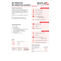 BF PRINT02 Transparent matt Printing heat transfer film / B-flex