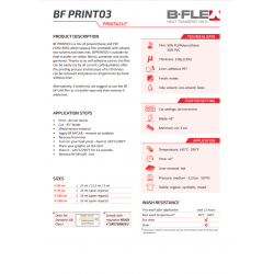 BF PRINT03 Weiße Matt Print Bügelfolie / B-flex