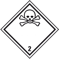 Toxic gases - Dangerous goods label Class 2.3 / 250 x 250 mm