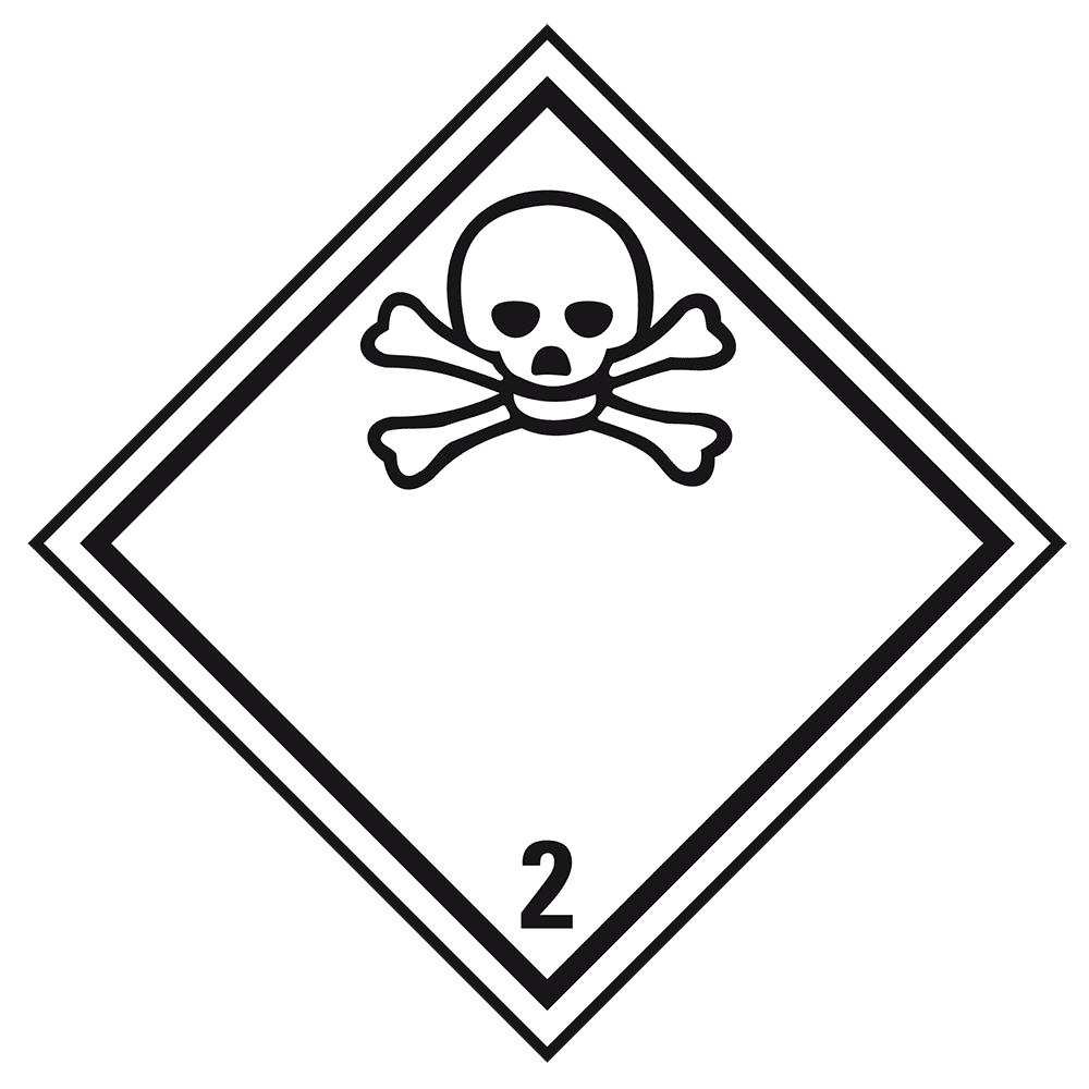 Toxic gases - Dangerous goods label Class 2.3 / 250 x 250 mm