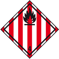 Flammable solids - Dangerous goods label Class 1 / 250 x 250 mm