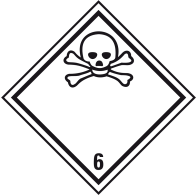 Toxic - Dangerous goods label Class 6.1 / 250 x 250 mm