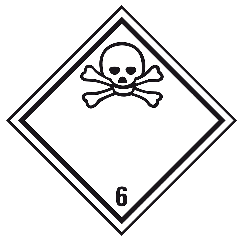 Toxické - Štítek nebezpečného tovaru Trida 6.1 / 250 x 250 mm