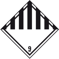Different materials - Dangerous goods label Class 9 / 250 x 250 mm