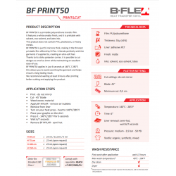 BFPRINT50 Biela matná tlačová nažehľovací fólia / iDigit