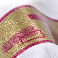 BFPRINTGW Biela Glitter tlačová nažehľovací fólia / B-flex