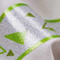 BFPRINTGW Weiße Glitter Print Bügelfolie / B-flex