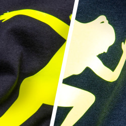 BFREF720 Reflective Neon yellow heat transfer vinyl / B-flex