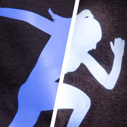 BFREF740 Reflective Blue heat transfer vinyl / B-flex