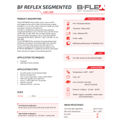 BFREF000FR Reflexné strieborné nažehľovacie segmenty / B-flex