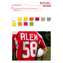 FLUO20SU Neon Yellow Sublistop flex heat transfer vinyl / B-flex