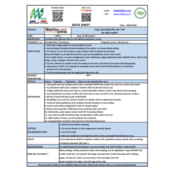 L404AA4 Laser tlač biela nažehľovací fólia / CFP Flex