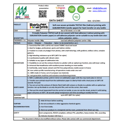 S903TA4 Subli print nažehľovací polyester textílie / CFP Flex