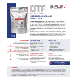 HOT MELT Práškové lepidlo na DTF fóliu 1Kg / B-flex