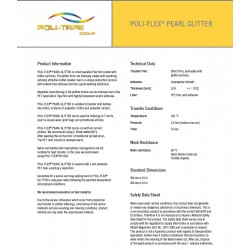 455 Green Pearl Glitter thermal transfer film / Poli-flex