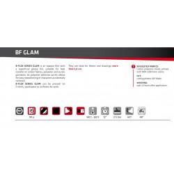 IDL796A Silbere Glam (Blattfolie) Flex Bügelfolie / iDigit