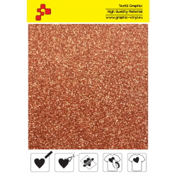 IDP426A Kupfer Pearl Glitter (Blatt) Flex Bügelfolie / iDigit