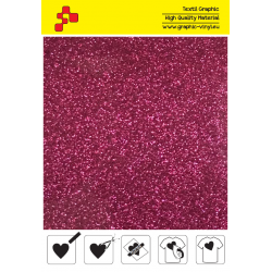 IDP432A Hot Pink Pearl Glitter (Sheet) termal transfer film / iDigit