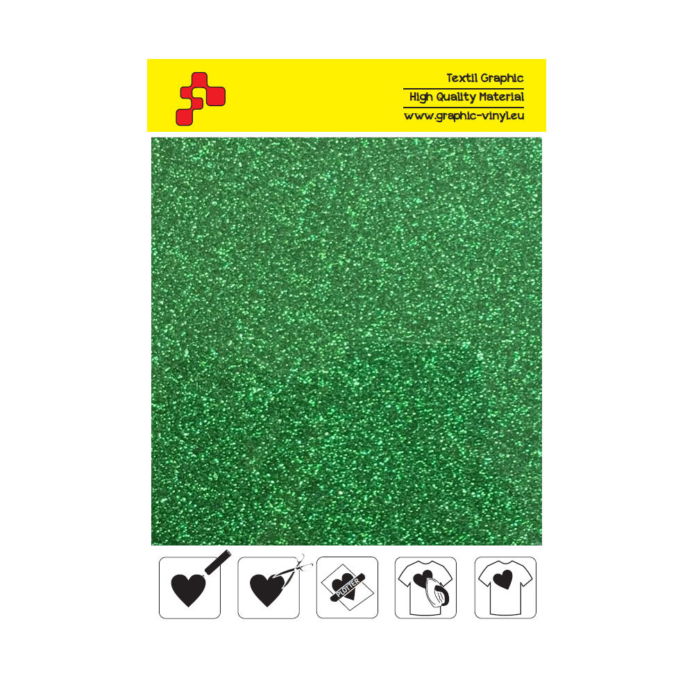 IDP455A Green Pearl Glitter (Sheet) termal transfer film / iDigit