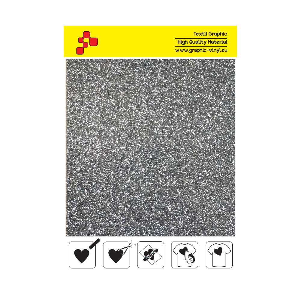 IDP459A Grey Pearl Glitter (Sheet) termal transfer film / iDigit