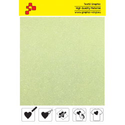 IDP446A Neon Yellow Pearl Glitter (Sheet) termal transfer film / iDigit