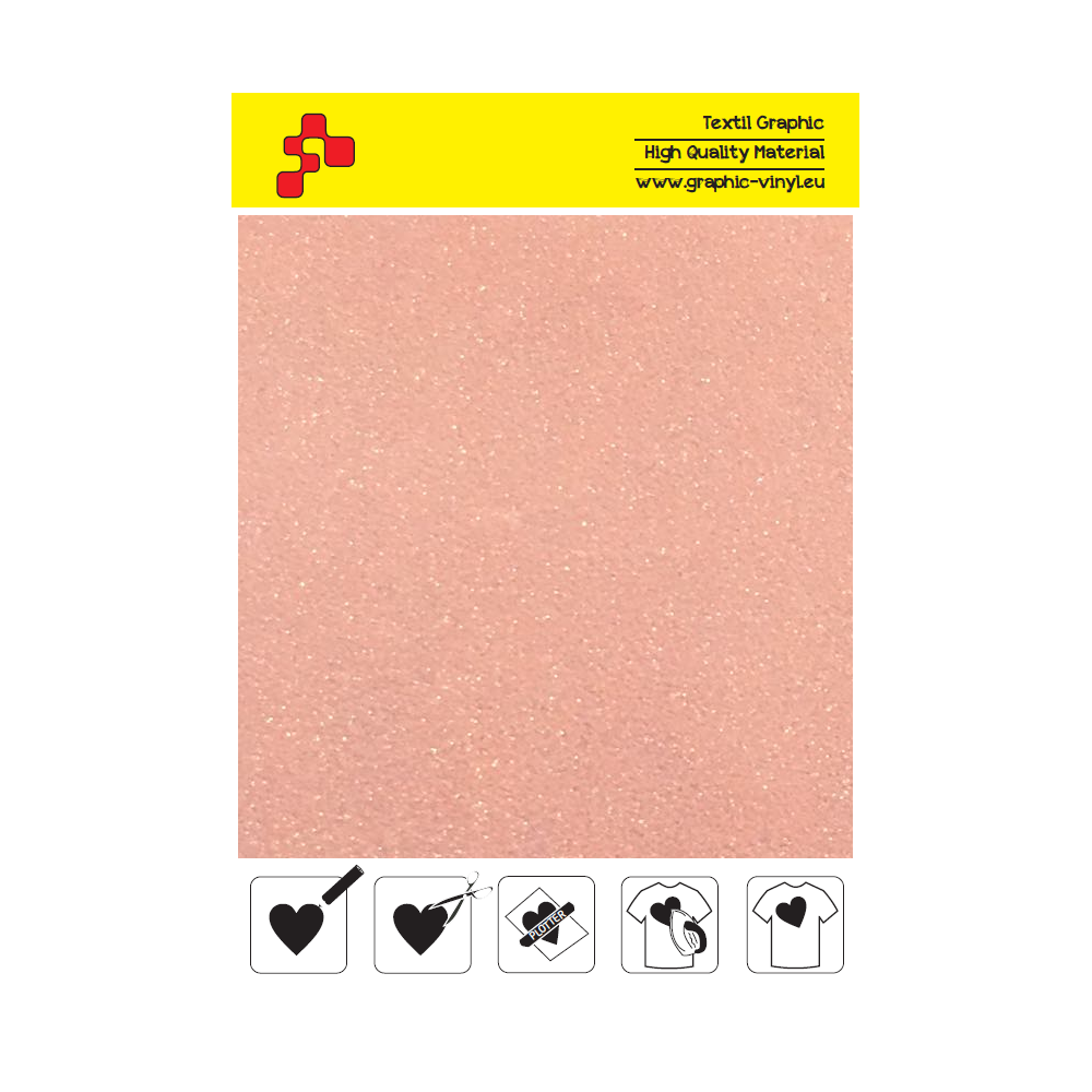 IDP449A Neon Orange Pearl Glitter (Sheet) termal transfer film / iDigit
