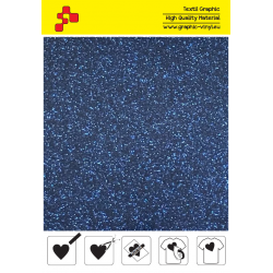 IDP423A Marineblau Pearl Glitter (Blatt) Flex Bügelfolie / iDigit