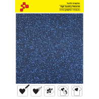 IDP423A Navy Blue Pearl Glitter (Sheet) termal transfer film / iDigit