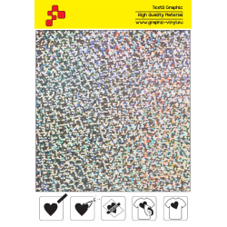 IDL796A Silver Glam (Sheet) thermal transfer film / ID L796A Stříbrná Glam (Arch) nažehlovací fólie / iDigit