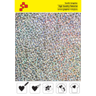 IDL796A Strieborná Glam (Arch) nažehľovací fólia / iDigit