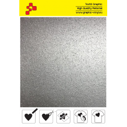 IDG796A Silberne Glitter (Blatt) FlexBügelfolie / iDigit