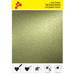IDG792A Gold Glitter (Blatt) Flex Bügelfolie / iDigit