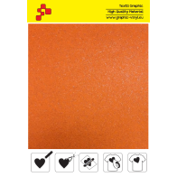 IDG734A Neonorange Glitter (Blatt) Flex Bügelfolie / iDigit
