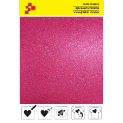 IDG736A Rosa Glitter (Blatt) Flex Bügelfolie / iDigit