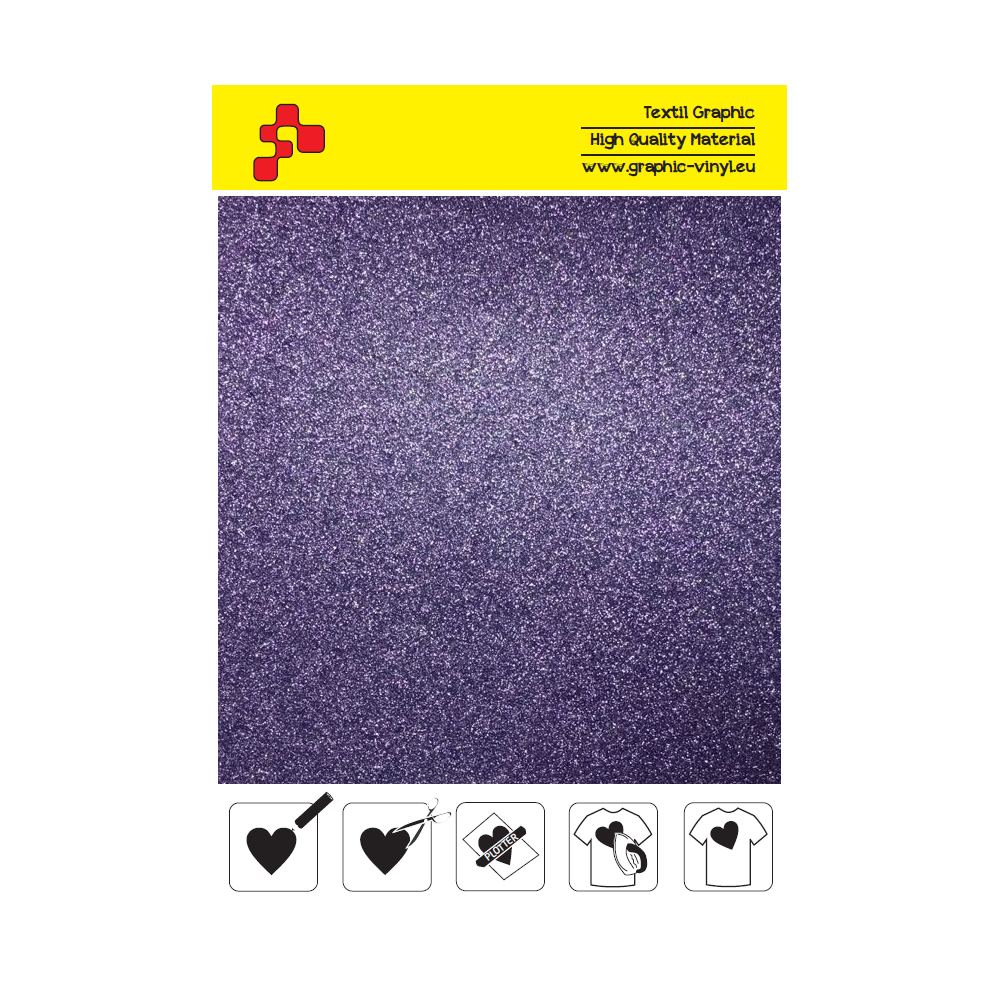 IDG770A Purple Glitter (Sheet) thermal transfer film / iDigit