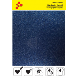 IDG740A Blau Glitter (Blatt) Flex Bügelfolie / iDigit