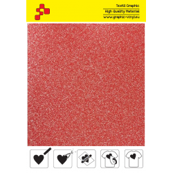 IDP438A Glitzernde Rote (Blattfolie) Flex Bügelfolie / iDigit