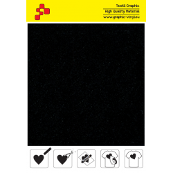 IDVCE06A Schwarz (Blattfolie) Wildleder Bügelfolie / iDigit