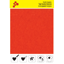 IDVCE12A Orange (Blattfolie) Wildleder Bügelfolie / iDigit