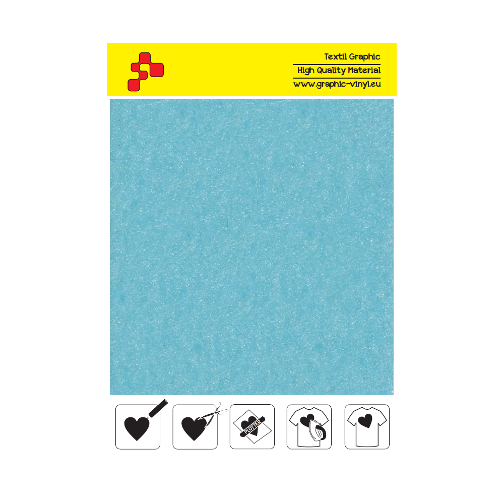 IDVCE15A Sky Blue (Sheet) suede thermal transfer film / iDigit