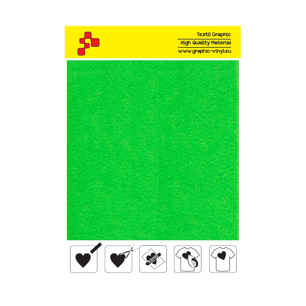 IDVCPNGA Neon Green (Sheet) suede thermal transfer film / iDigit
