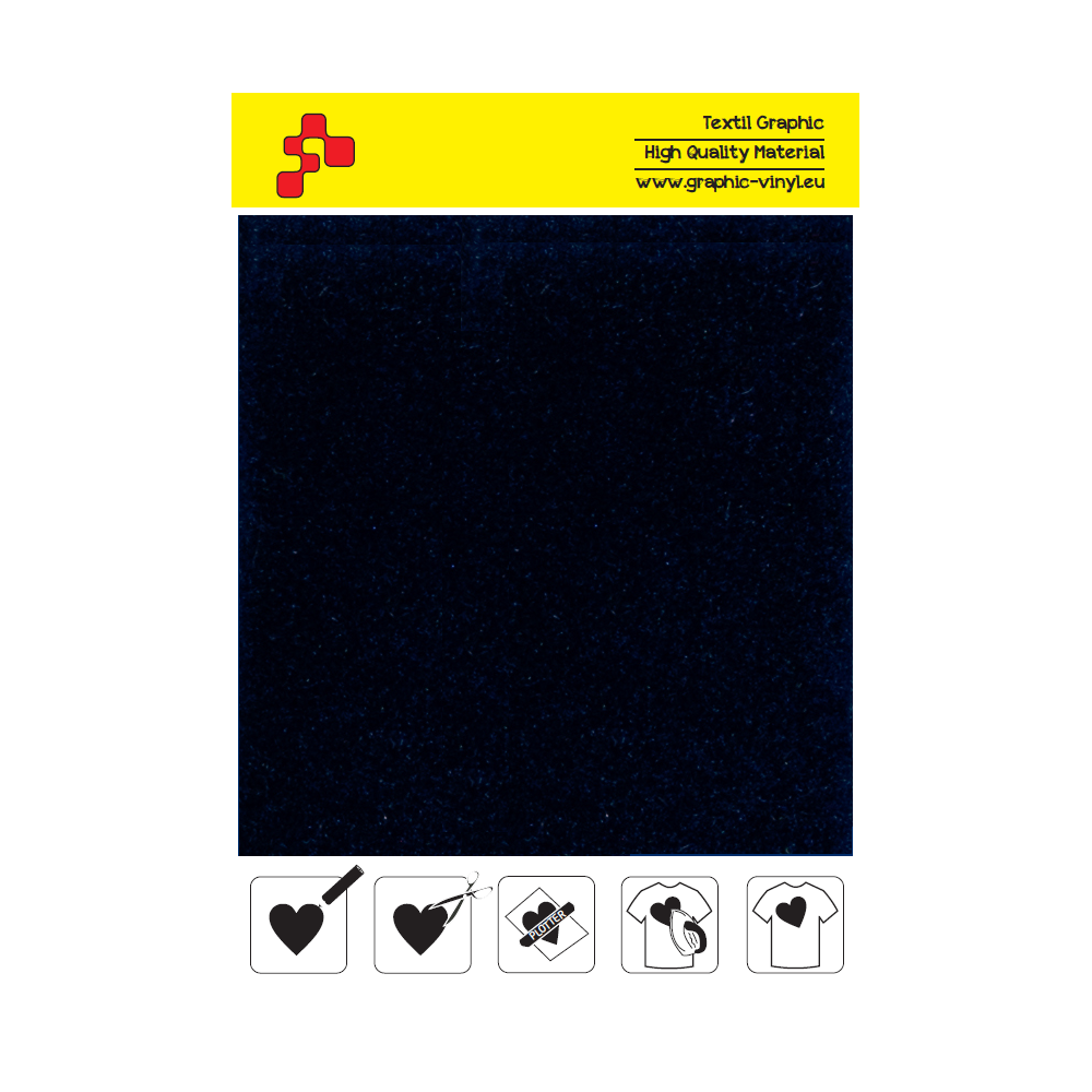 IDVCE07A Navy Blue (Sheet) suede thermal transfer film / iDigit