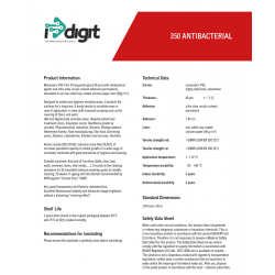 350 Antibacterial číra antibakteriálna samolepiací fólia / iDigit