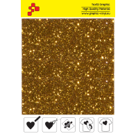 IDD722A Kürbis Gelb Pearl Glitter (Blattfolie) Flex Bügelfolie / iDigit