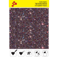 IDD737A Erröten Rosa Pearl Glitter (Blattfolie) Flex Bügelfolie / iDigit