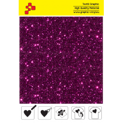 IDD735A Korallenrot Pearl Glitter (Blattfolie) Flex Bügelfolie / iDigit