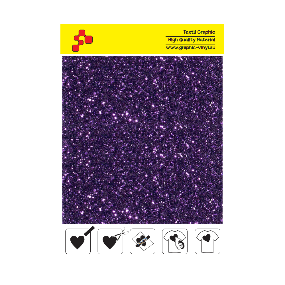 IDD770A Purple Pearl Glitter (Sheet) thermal transfer film / iDigit